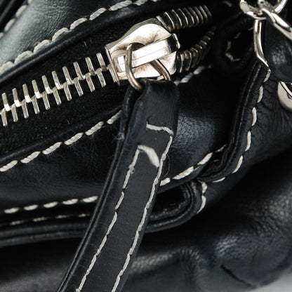 Chanel Lambskin Lax Accordion Hobo Black 9 of 9