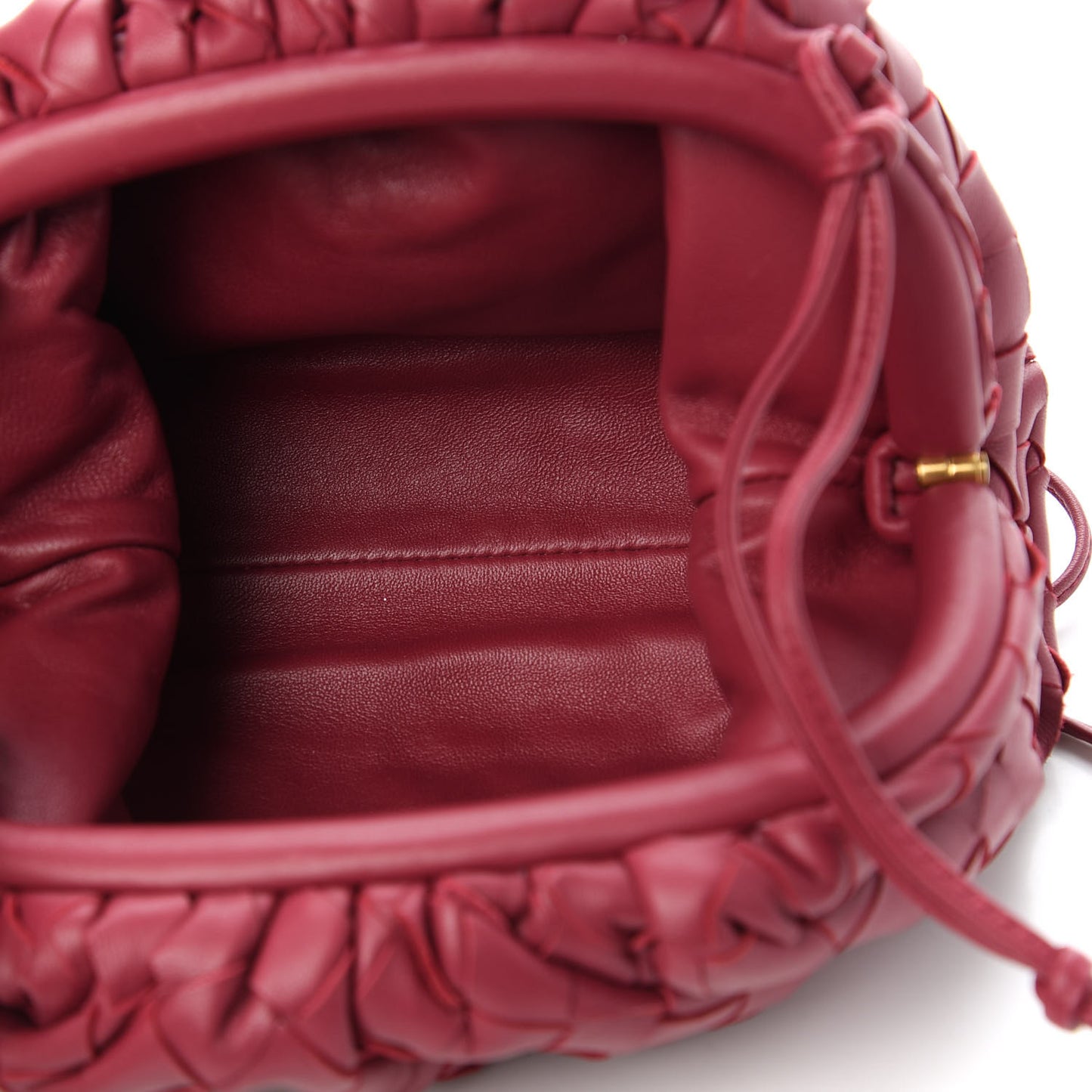 Nappa Intrecciato The Mini Pouch Amaranto