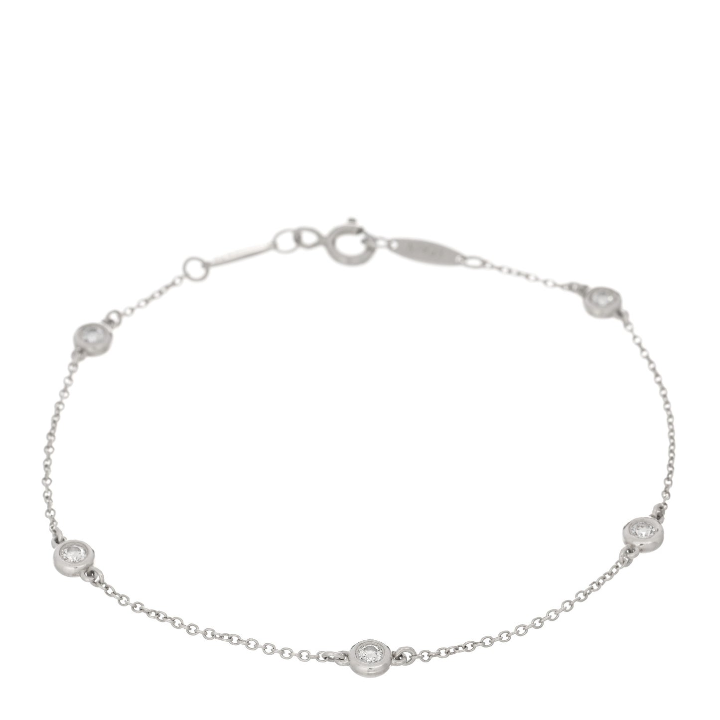 Sterling Silver Diamond .25ct Elsa Peretti Diamonds By The Yard Bracelet