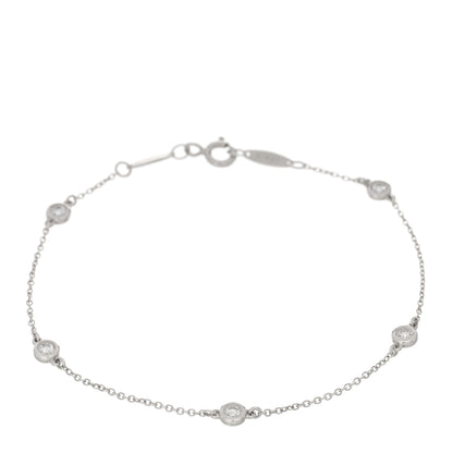 Tiffany Sterling Silver Diamond .25ct Elsa Peretti Diamonds By The Yard Bracelet 1 of 3