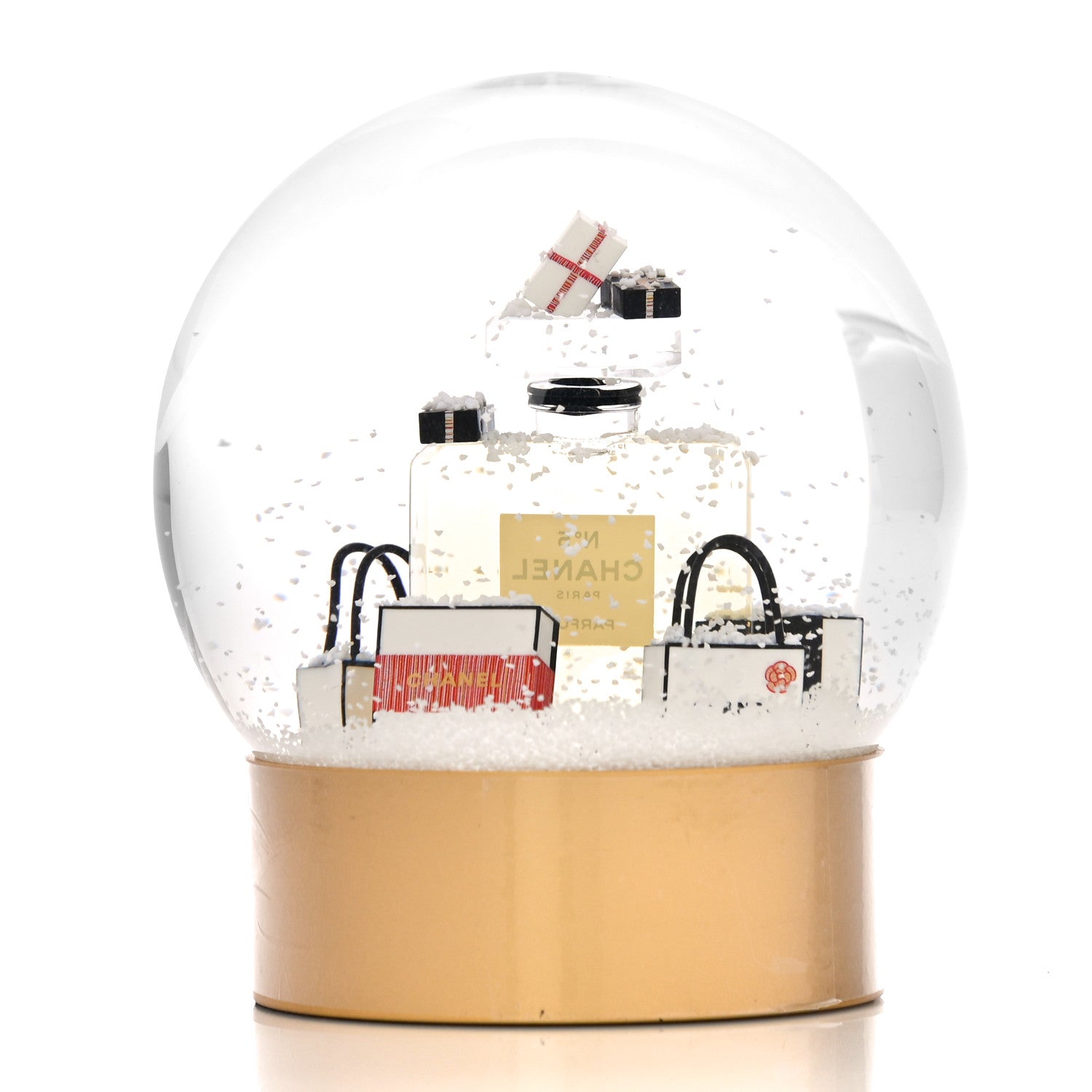 Chanel Glass N°5 Perfume Bottle Snow Globe 3 of 5