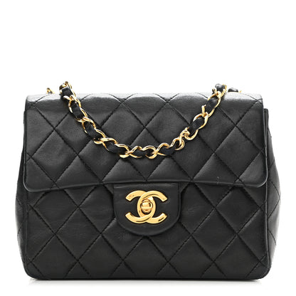 Chanel Lambskin Quilted Mini Square Flap Bag Black 1 of 11