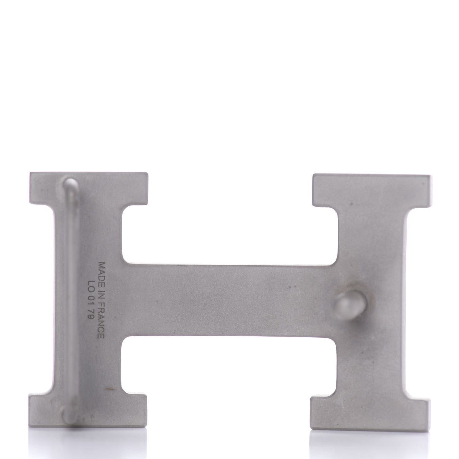 Hermes Brushed Palladium 32mm H Belt Buckle 2 of 3