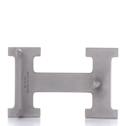 Hermes Brushed Palladium 32mm H Belt Buckle 2 of 3