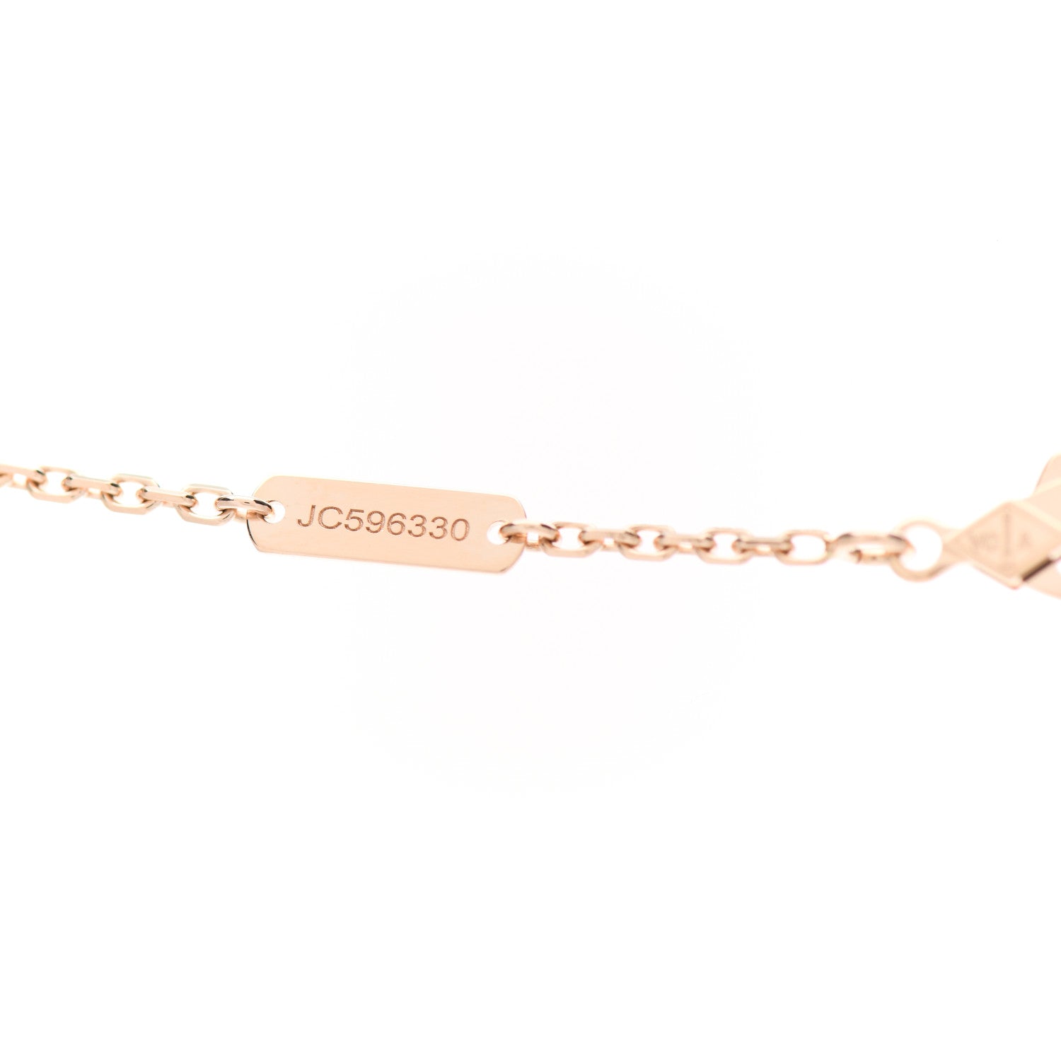 Van Cleef & Arpels 18K Rose Gold Diamond Mother of Pearl Two Butterfly Pendant Necklace 4 of 6