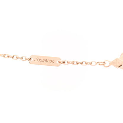 Van Cleef & Arpels 18K Rose Gold Diamond Mother of Pearl Two Butterfly Pendant Necklace 4 of 6