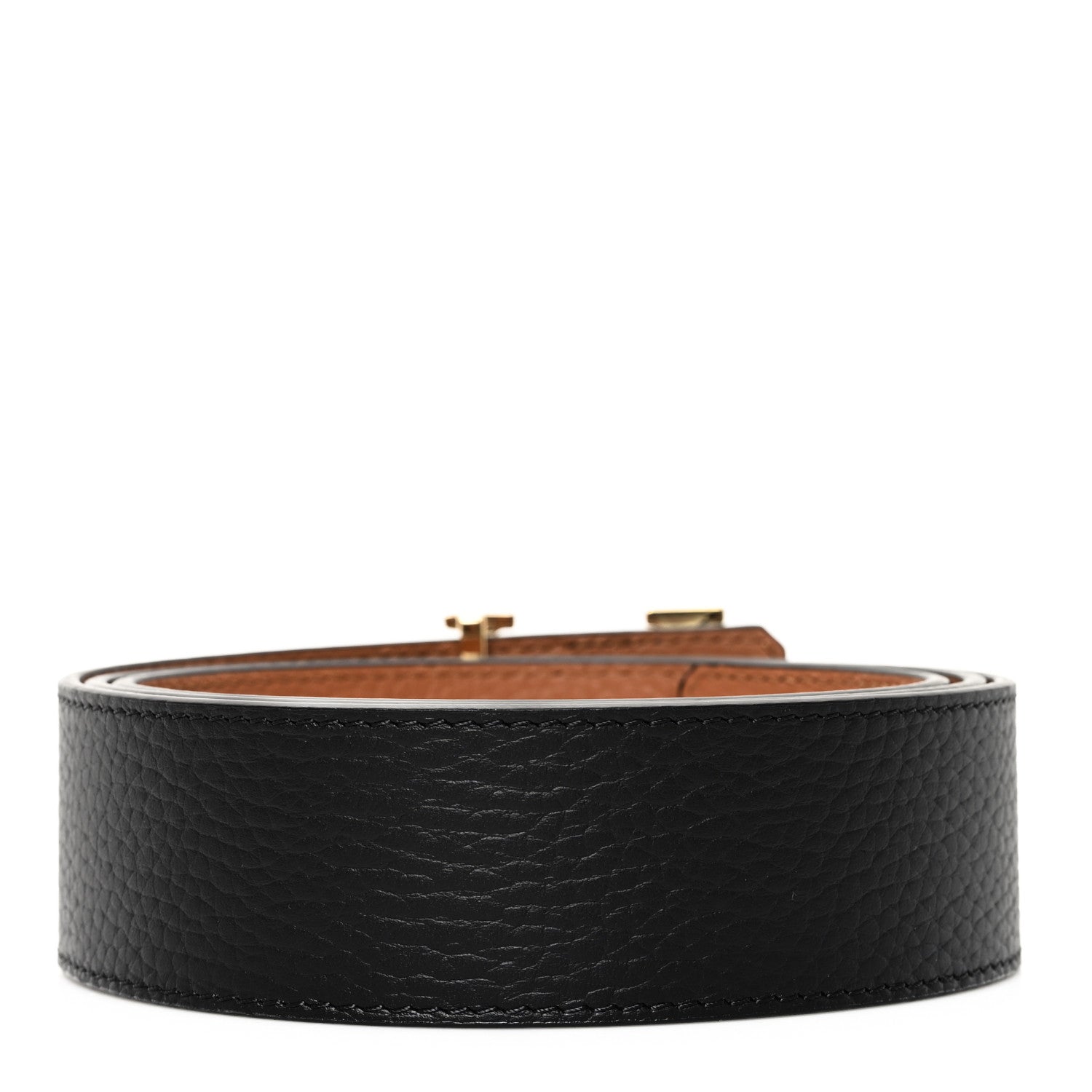 Louis Vuitton Taurillon Calfskin 30mm LV Initiales Reversible Belt 100 40 Black 2 of 5