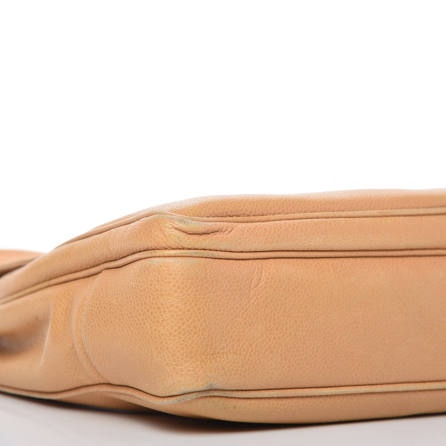Caviar Flap Shoulder Bag Beige