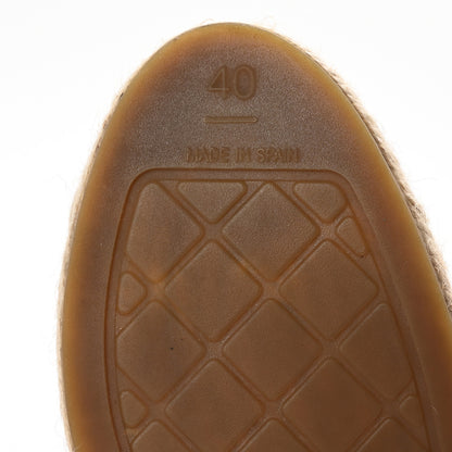 Chanel Lambskin CC Espadrilles 40 Beige Black 7 of 10