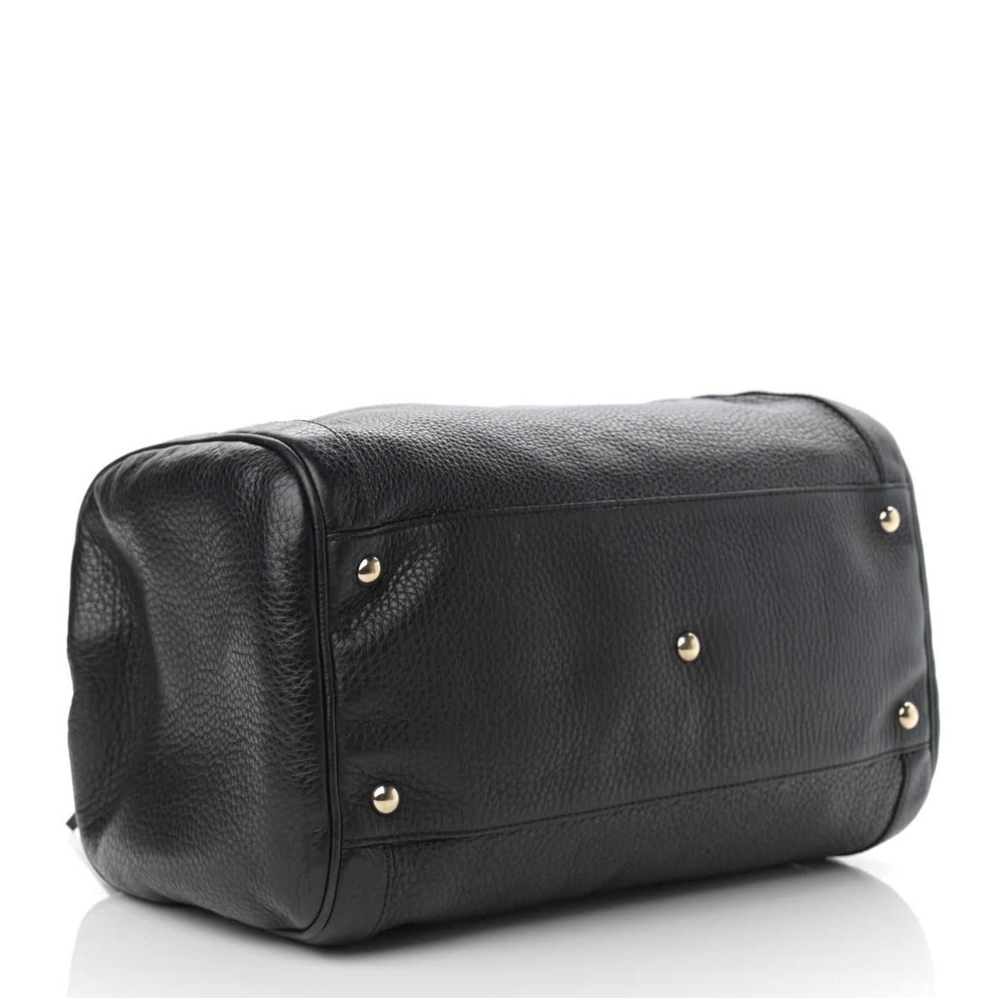 Pebbled Calfskin Medium Soho Boston Black