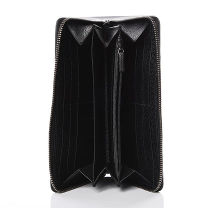 Gucci Monogram Metal Bar Zip Around Wallet Black 5 of 10