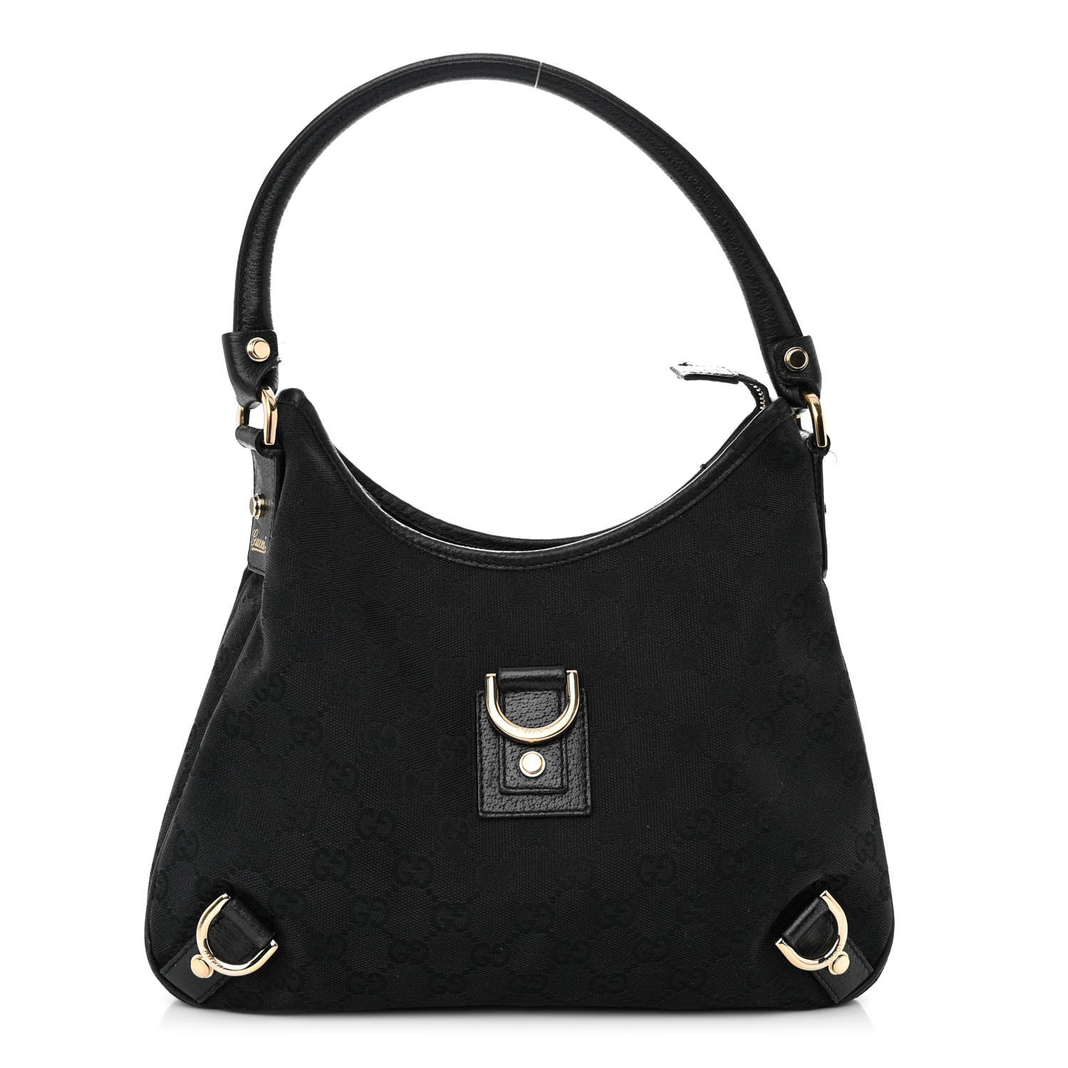 Gucci Monogram Medium Abbey D Ring Hobo Black 1 of 12