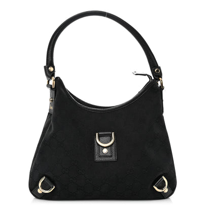 Gucci Monogram Medium Abbey D Ring Hobo Black 1 of 12