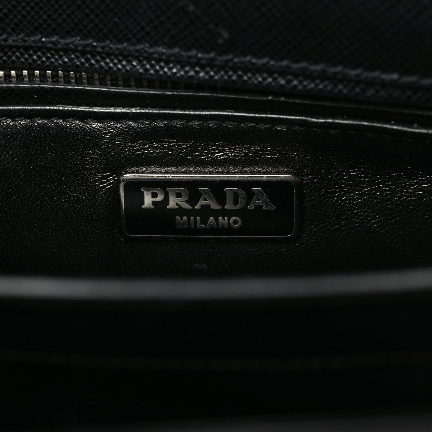 Prada Saffiano Stampata Print Shoulder Bag Black Multicolor 9 of 9