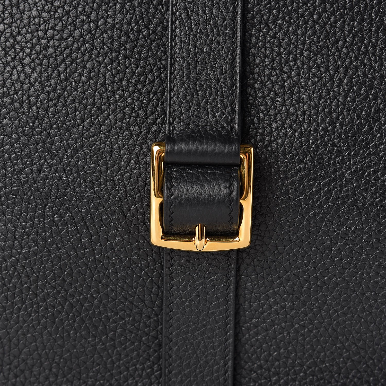 Hermes Taurillon Clemence Halzan 31 GM Black 10 of 12