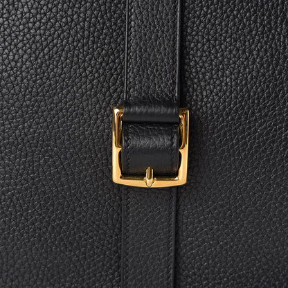 Hermes Taurillon Clemence Halzan 31 GM Black 10 of 12