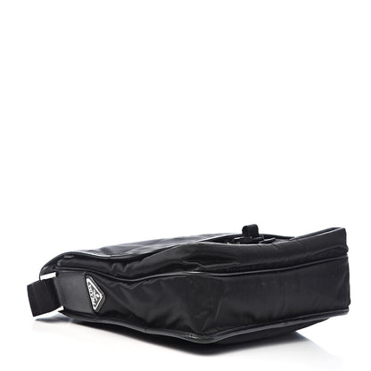 Prada Tessuto Nylon Saffiano Messenger Satchel Black 4 of 12