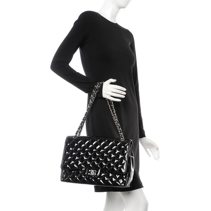 Chanel Patent Quilted Maxi Single Flap Black 3 of 10