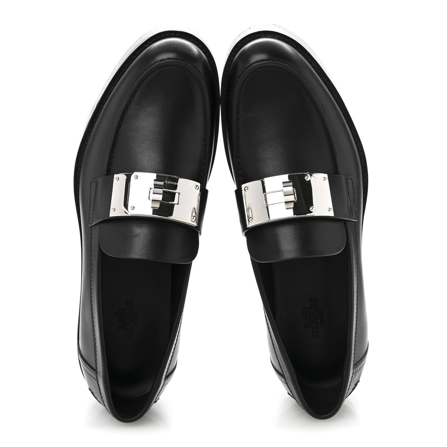 Calfskin Womens Hot Loafer 38 Black
