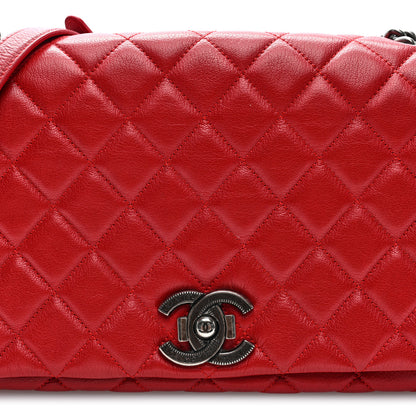 Chanel Goatskin Quilted Large City Rock Flap Red 8 of 10