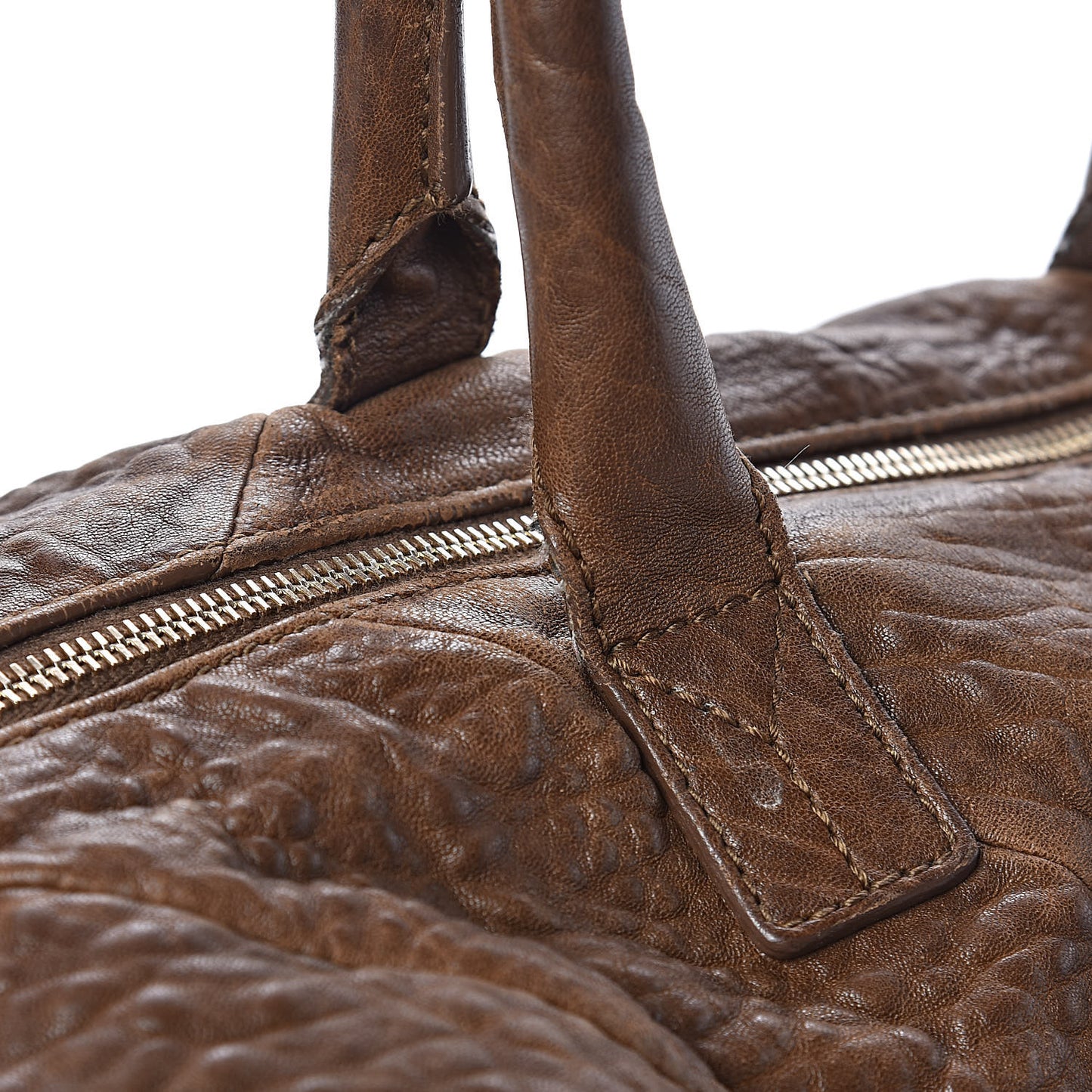 Pebbled Lambskin Medium Easy Sac Brown