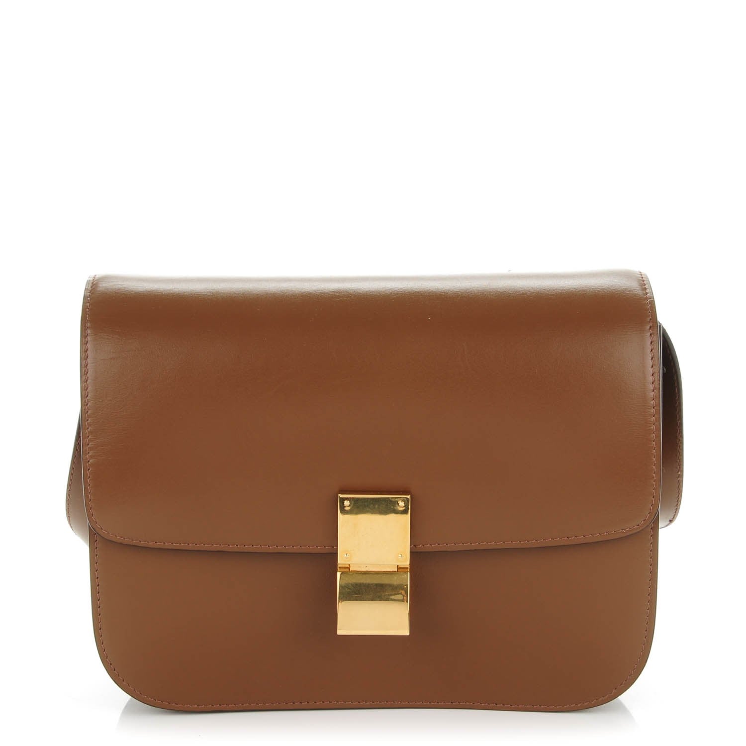 Celine Box Calfskin Medium Classic Box Flap Bag Camel 1 of 8
