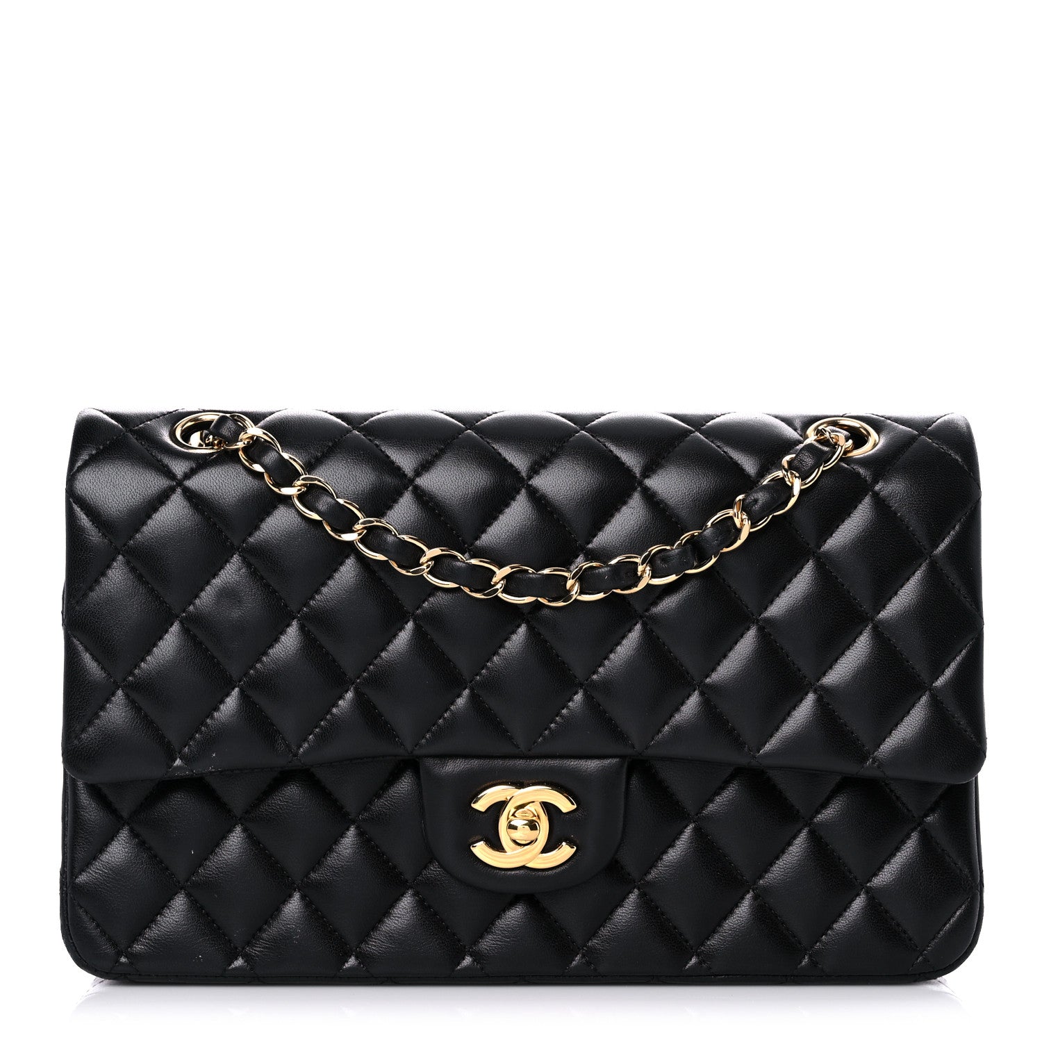 Chanel Lambskin Quilted Medium Double Flap Black 1 of 16