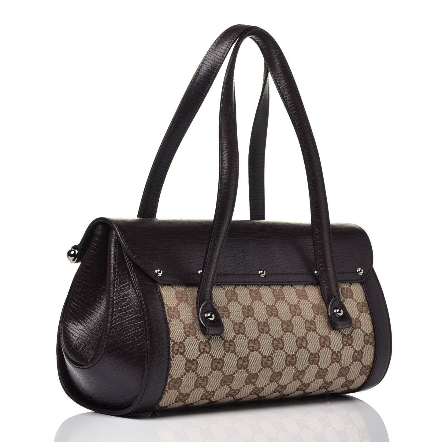 Monogram Bamboo Bullet Bag Dark Brown