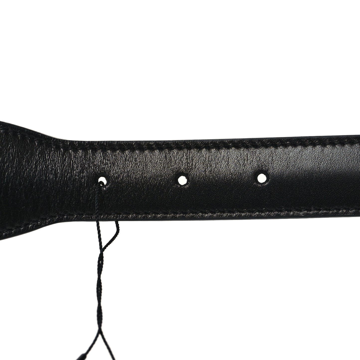 Efesto Leather Horsebit 25mm Belt 95 38 Black