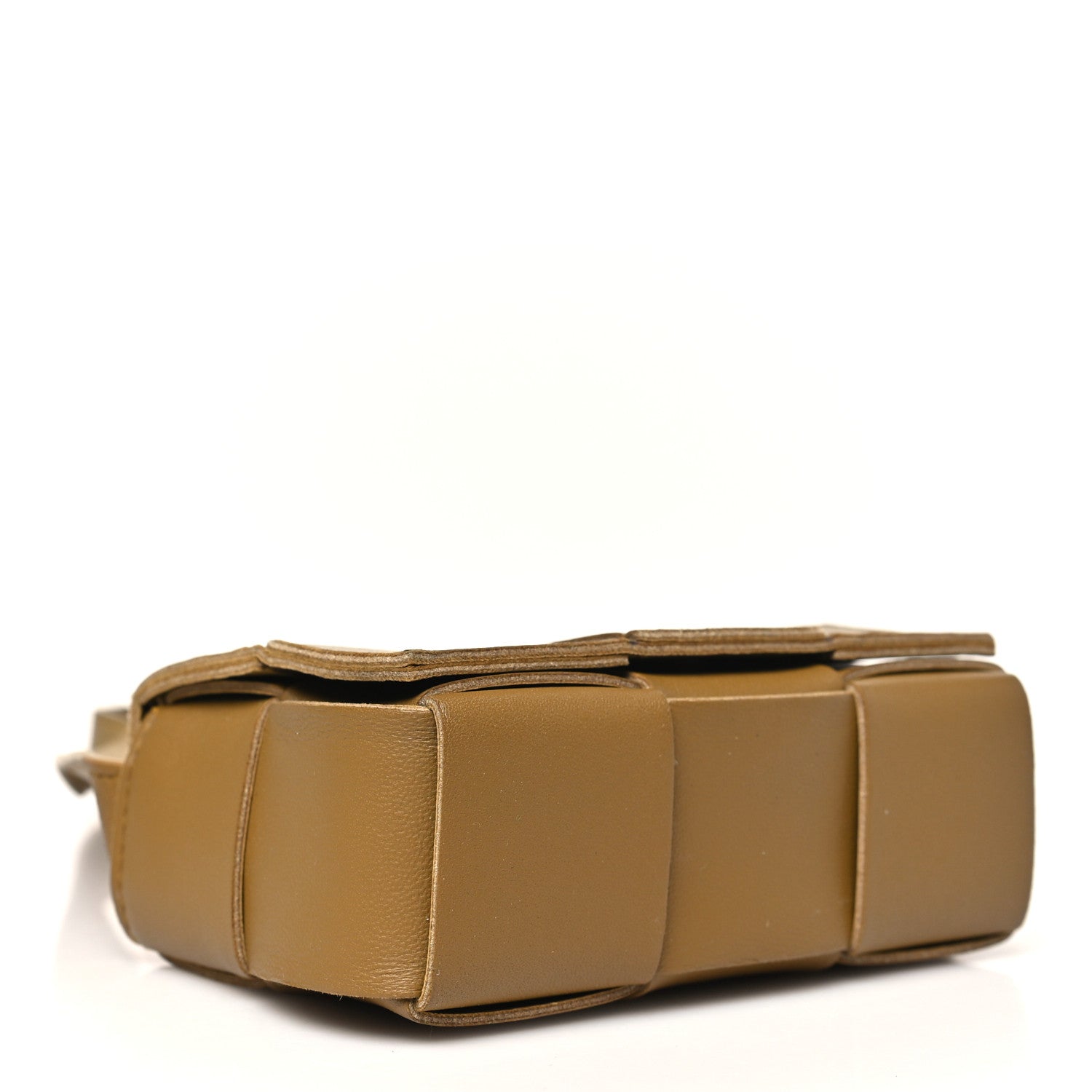 Bottega Veneta Lambskin Maxi Intrecciato Extra Mini Cassette Crossbody Bag Ochre 4 of 9