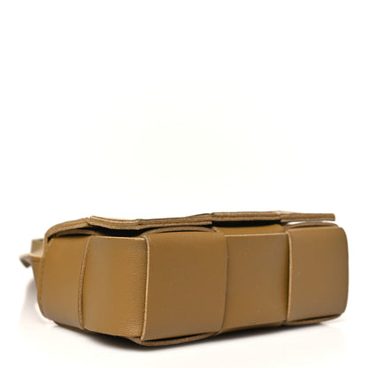 Bottega Veneta Lambskin Maxi Intrecciato Extra Mini Cassette Crossbody Bag Ochre 4 of 9