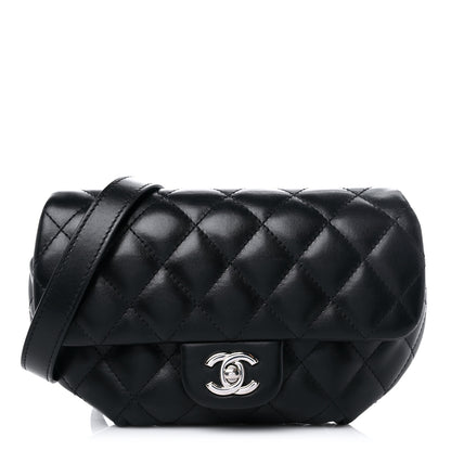 Chanel Calfskin Quilted CC Uniform Flap Belt Bag Black 1 of 15