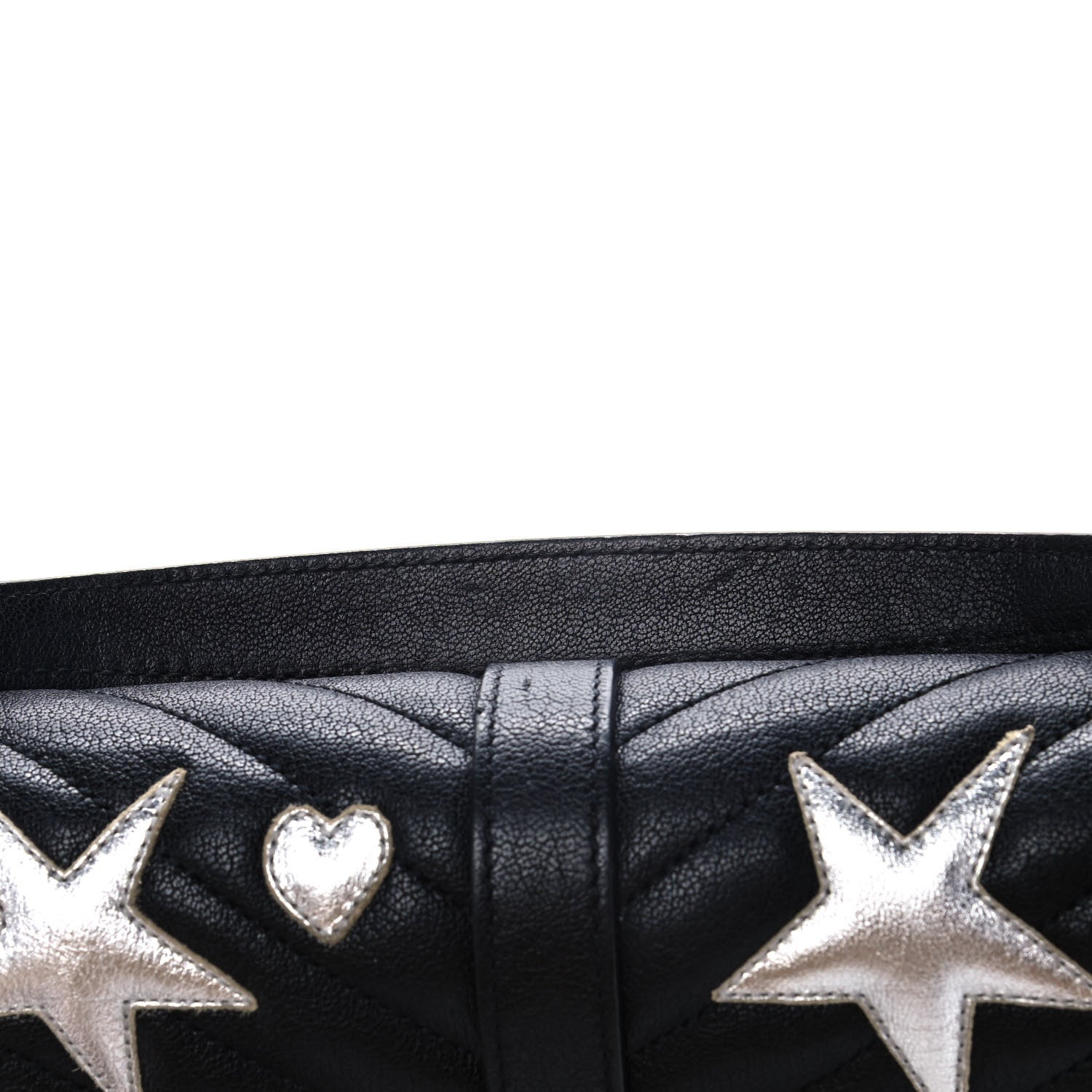 Saint Laurent Sheepskin Matelasse Chevron Patchwork Monogram Medium College Bag Black 16 of 17