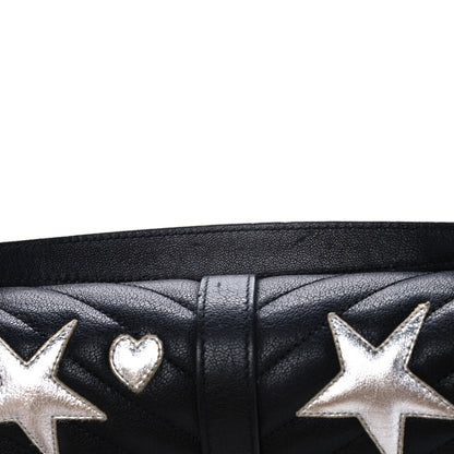 Saint Laurent Sheepskin Matelasse Chevron Patchwork Monogram Medium College Bag Black 16 of 17