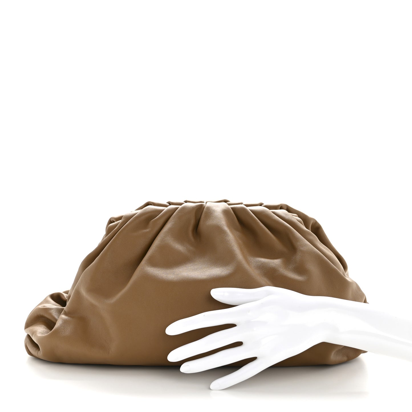 Smooth Butter Calf The Pouch Oversized Clutch Cammello