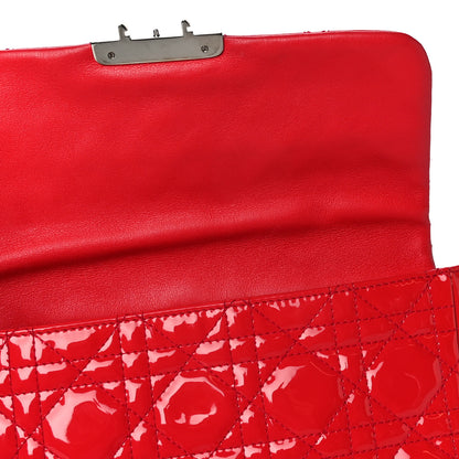 Christian Dior Patent Cannage New Lock Pouch Red 10 of 12