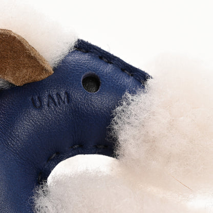 Hermes Milo Lambskin Shearling Budy Charm Bleu France Bleu Saphir 4 of 6