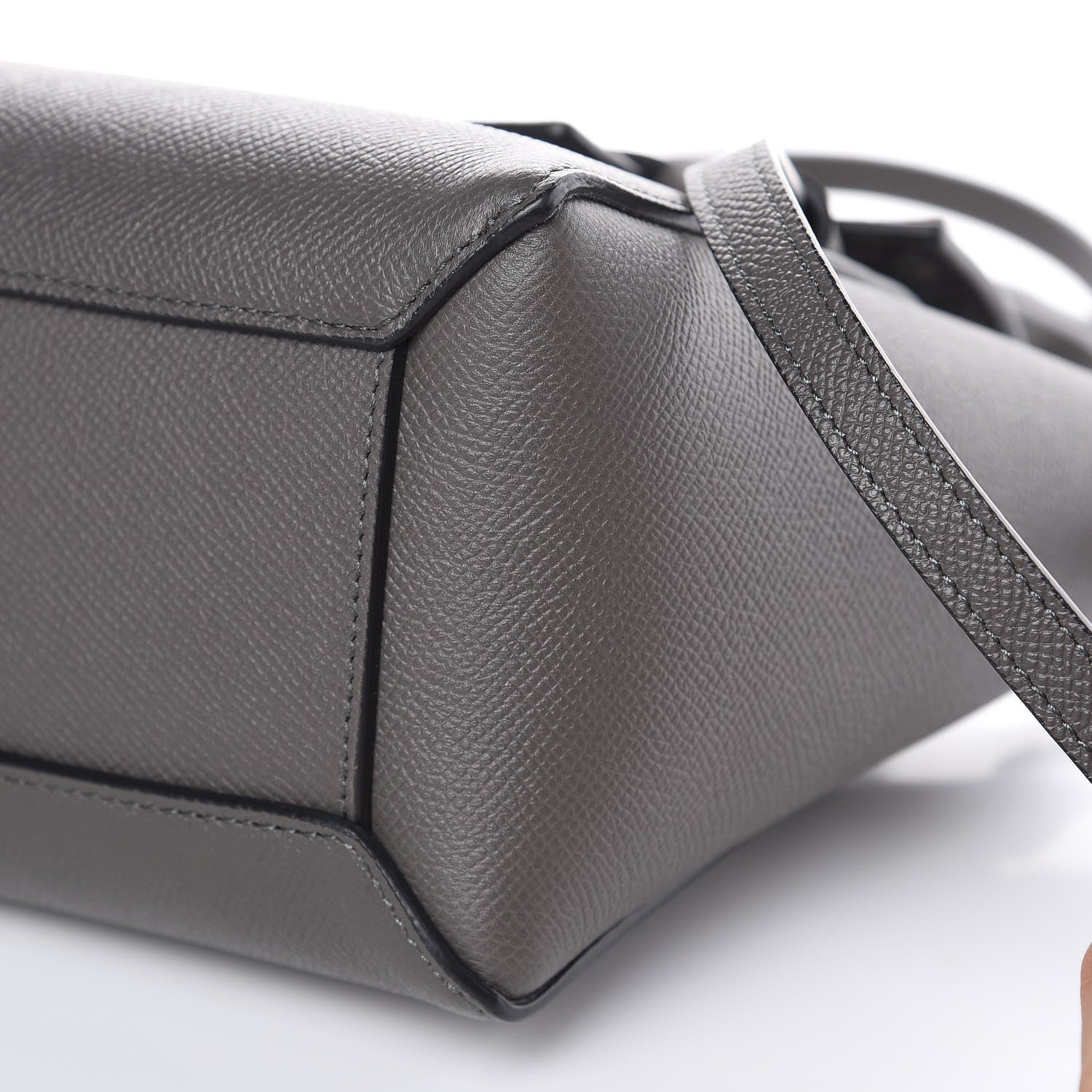 Celine Grained Calfskin Nano Belt Bag Grey 9 of 9