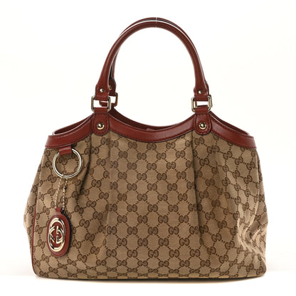 Gucci Monogram Medium Sukey Tote Dark Red 1 of 10