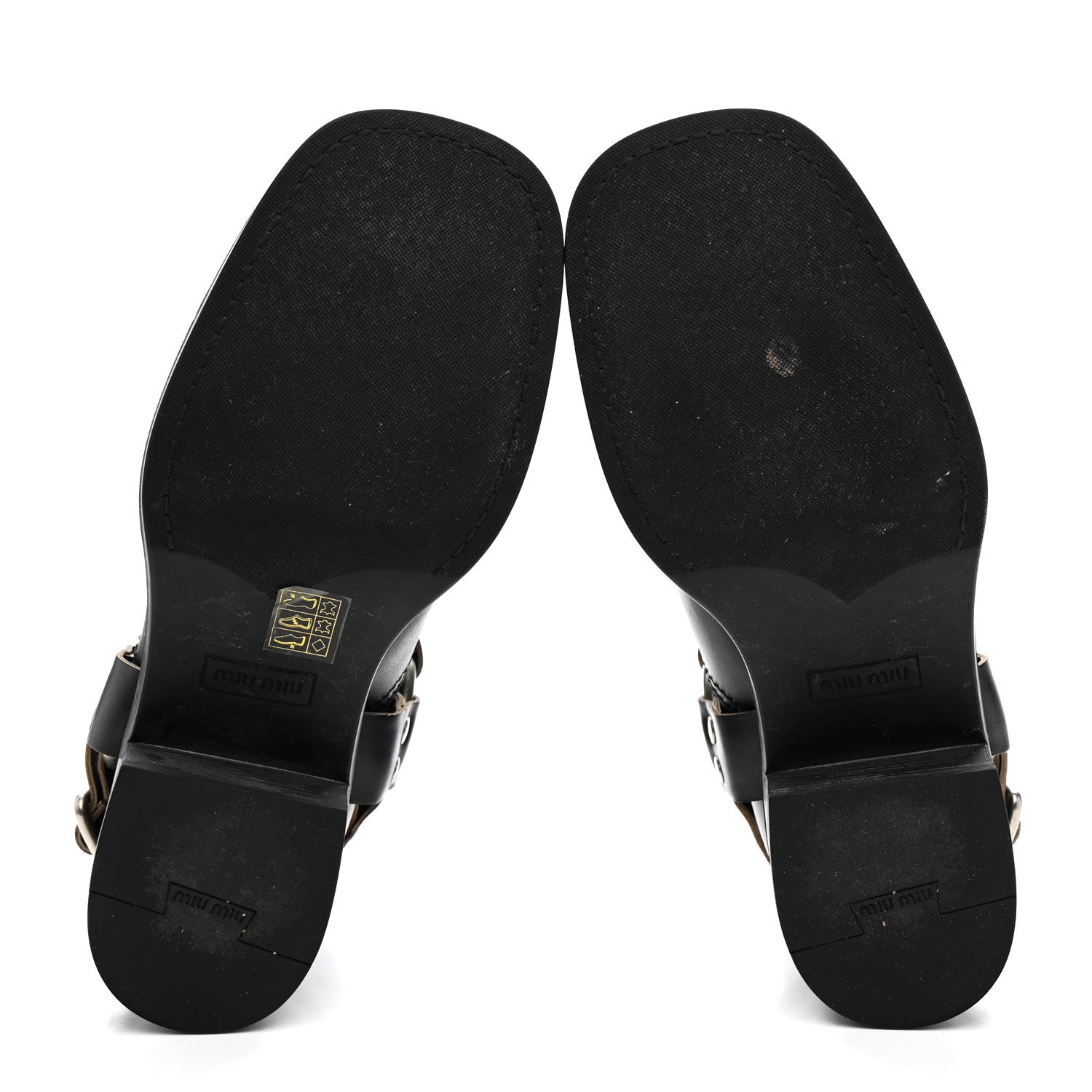 Miu Miu Calfskin Harness Enigneer Boots 40 Black 6 of 10