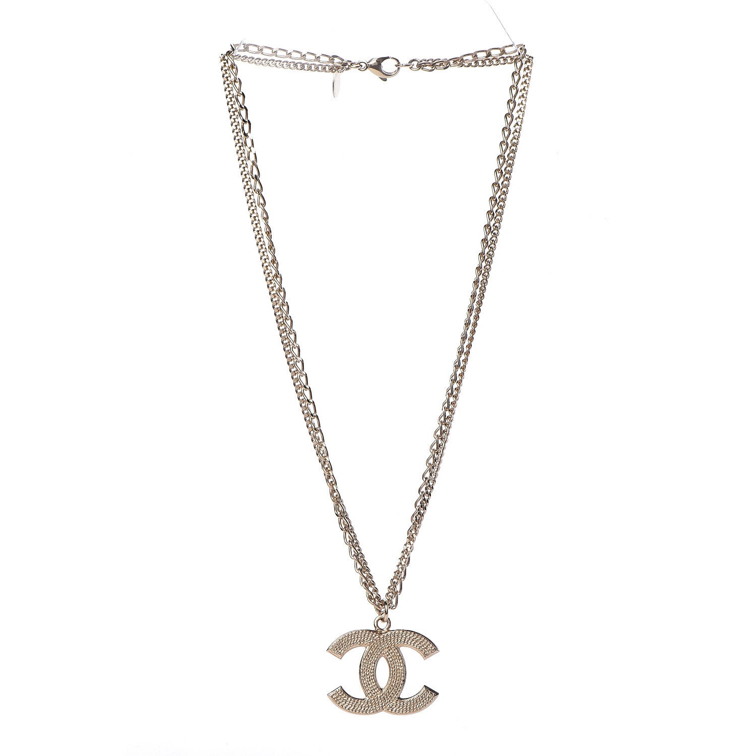 Chanel Double Chain CC Necklace Gold 3 of 6