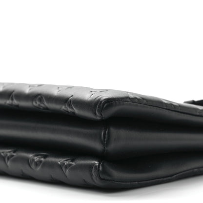 Louis Vuitton Lambskin Embossed Monogram Coussin PM Black 8 of 9