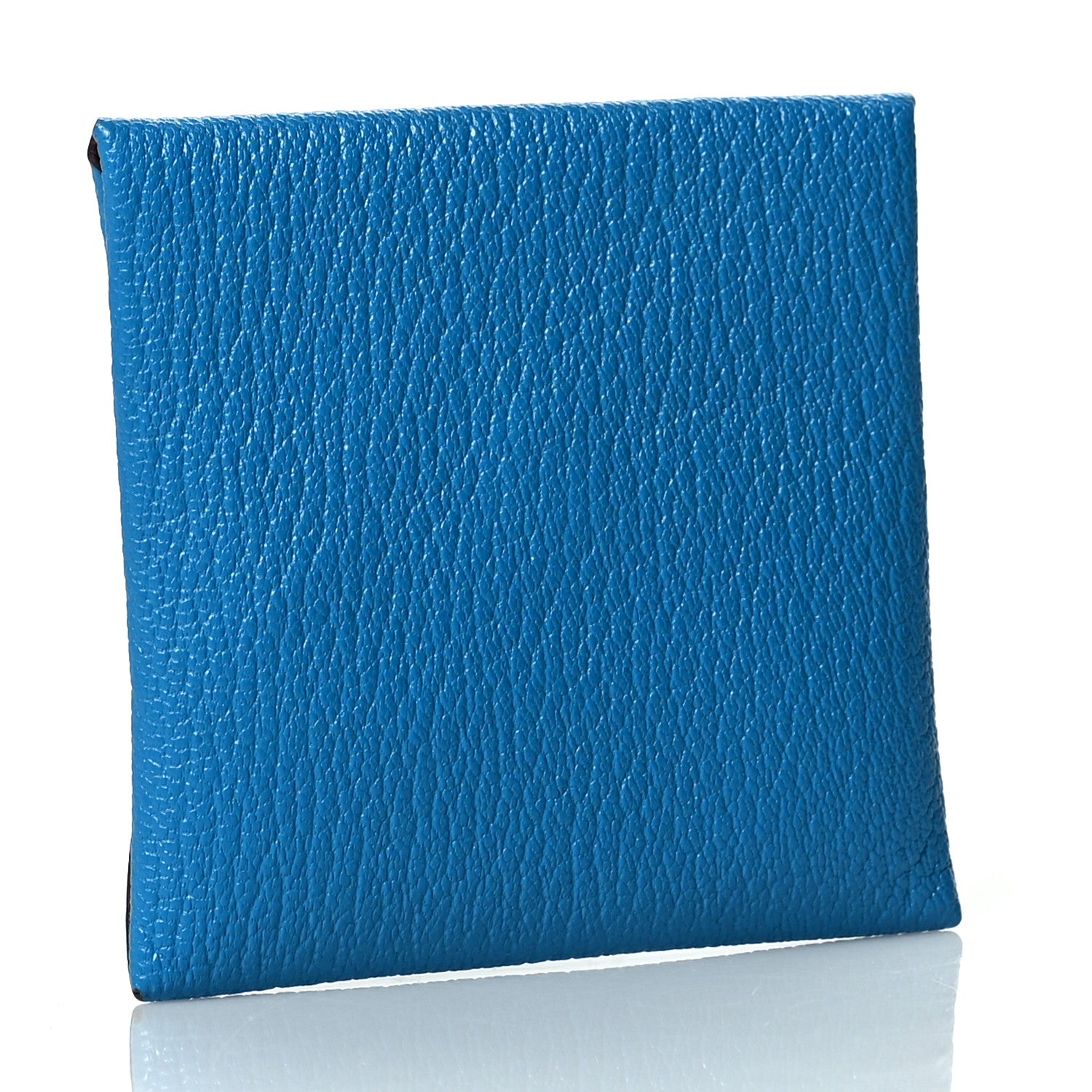 Hermes Chevre Mysore Bastia Verso Coin Purse Bleu Frida Cuivre 3 of 7