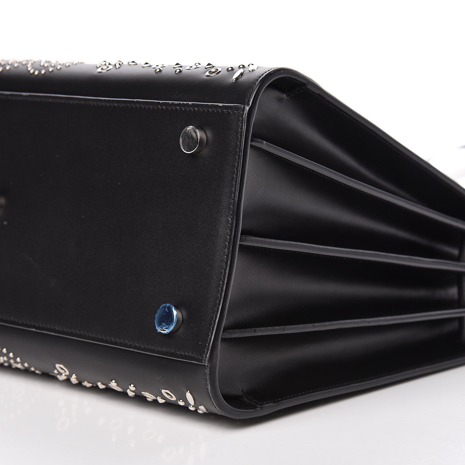 Saint Laurent Calfskin Perforated Bandana Studded Small Sac De Jour Black 10 of 10