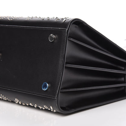 Saint Laurent Calfskin Perforated Bandana Studded Small Sac De Jour Black 10 of 10