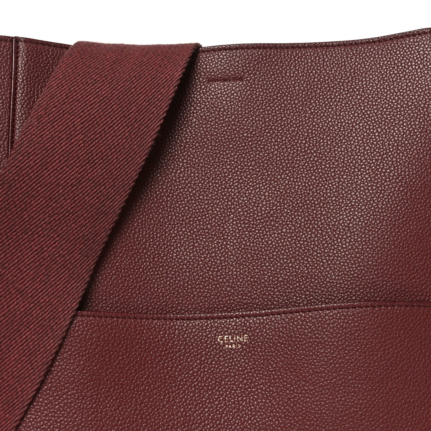 Celine Soft Grained Calfskin Sangle Bucket Bag Light Burgundy 7 of 9