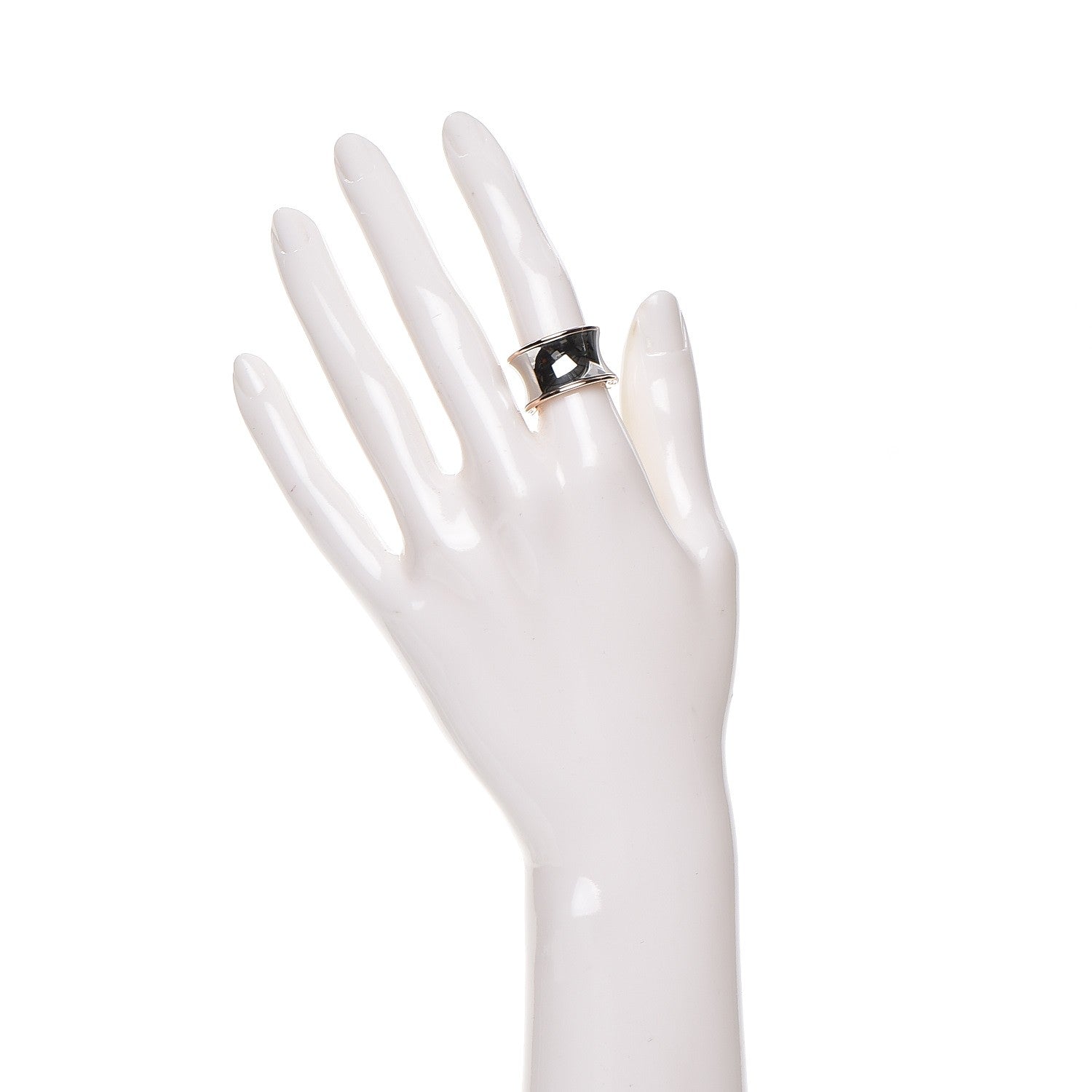 Bulgari 18K Rose Gold Stainless Steel Anish Kapoor B.Zero1 Ring 51 5.75 2 of 4