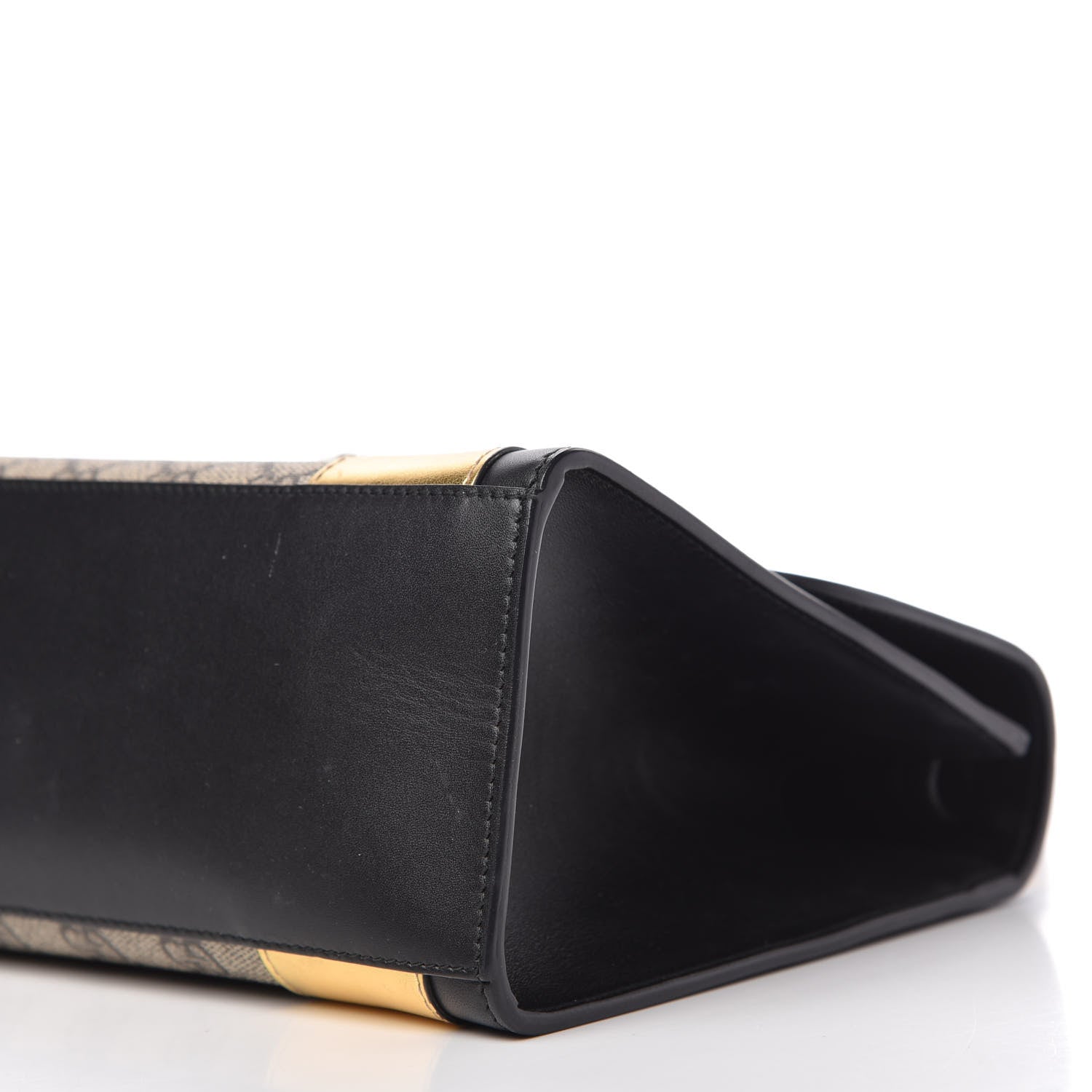 Gucci GG Supreme Monogram Small Osiride Top Handle Bag Black Gold 7 of 10