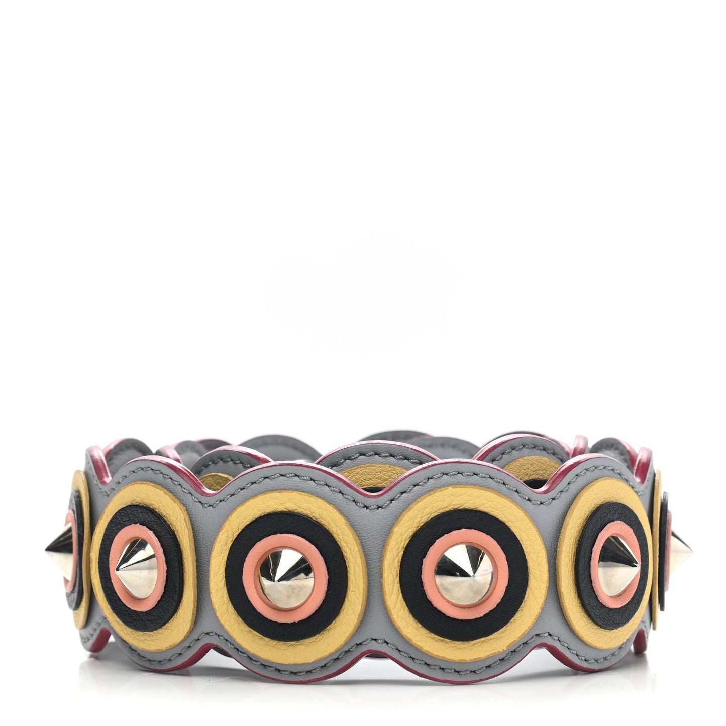 Vitello Dolce Spike Studded Circle Strap You Ardesia Multicolor