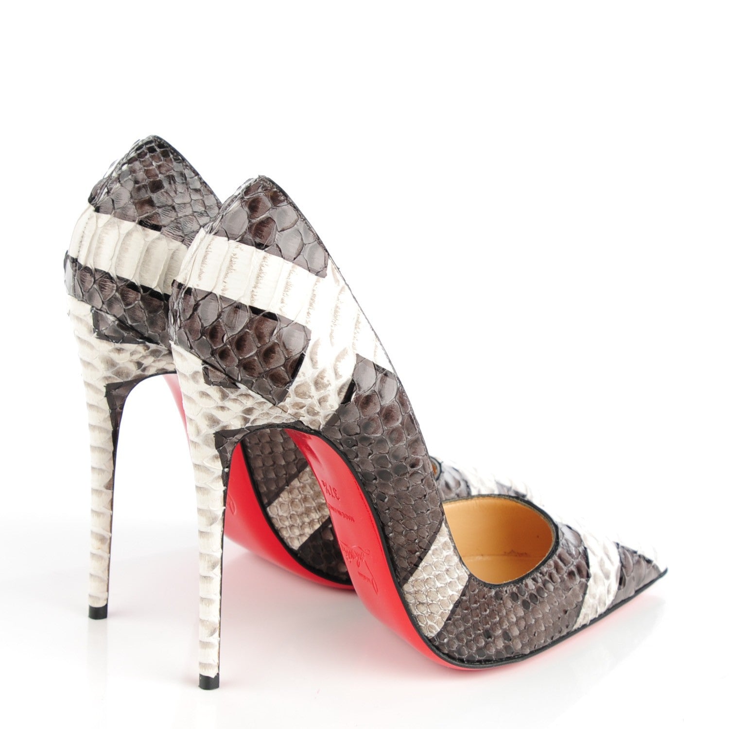 Christian Louboutin Python Croisade So Kate 120 Pumps 37.5 Lichen 4 of 8